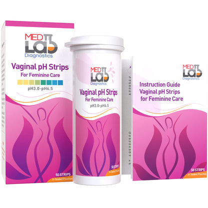 Vaginal ph Test Strips for Women(50 cnt). BV Bacterial Vaginosis and Yeast Infection Test Strips Med Lab DiagnosticsBuy Supplements Australia