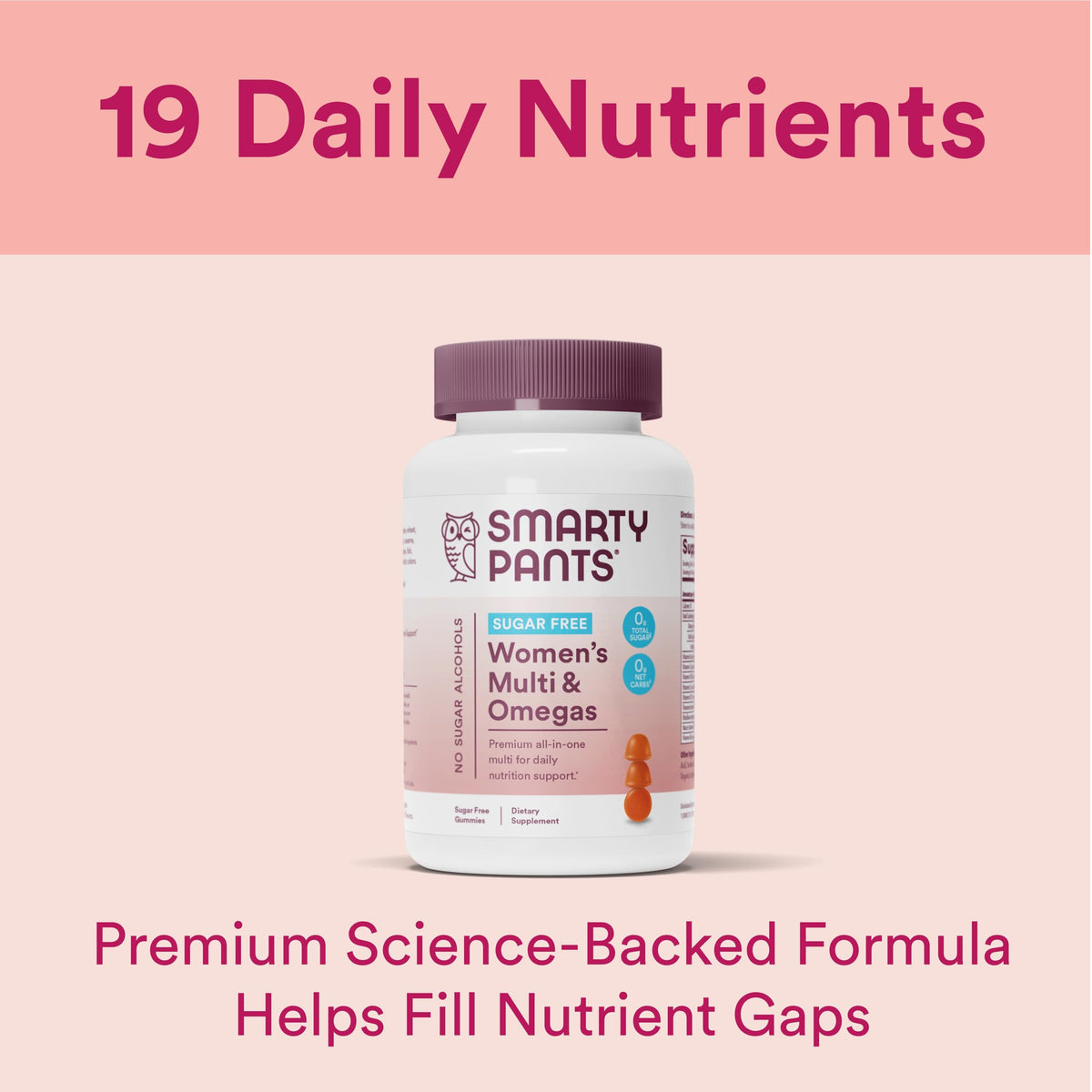 SmartyPants Women's Multivitamin Gummies, Sugar Free: Biotin, Methylfolate, Omega 3 (ALA), Vitamin D3, C, Vitamin B12 SmartyPantsBuy Supplements Australia
