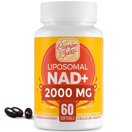 Cuerpo Sano 2000 MG NAD Supplement, Liposomal NAD+ with High Absorption, More Efficient Than Nicotinamide Riboside, Pure & Plus Boosting Supplement, Aging Defense, Metabolism & Cellular, 60 softgels Cuerpo SanoBuy Supplements Australia