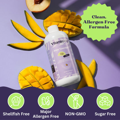 Joint Nourish – 100% Vegan Liquid Joint Supplement | Vegan Glucosamine, Chondroitin, MSM, Hyaluronic Acid & Vitamin C | Mango-Peach | Supports Joint Mobility, Cartilage & Skin | Sugar-Free,16 Servings VitaminallyBuy Supplements Australia