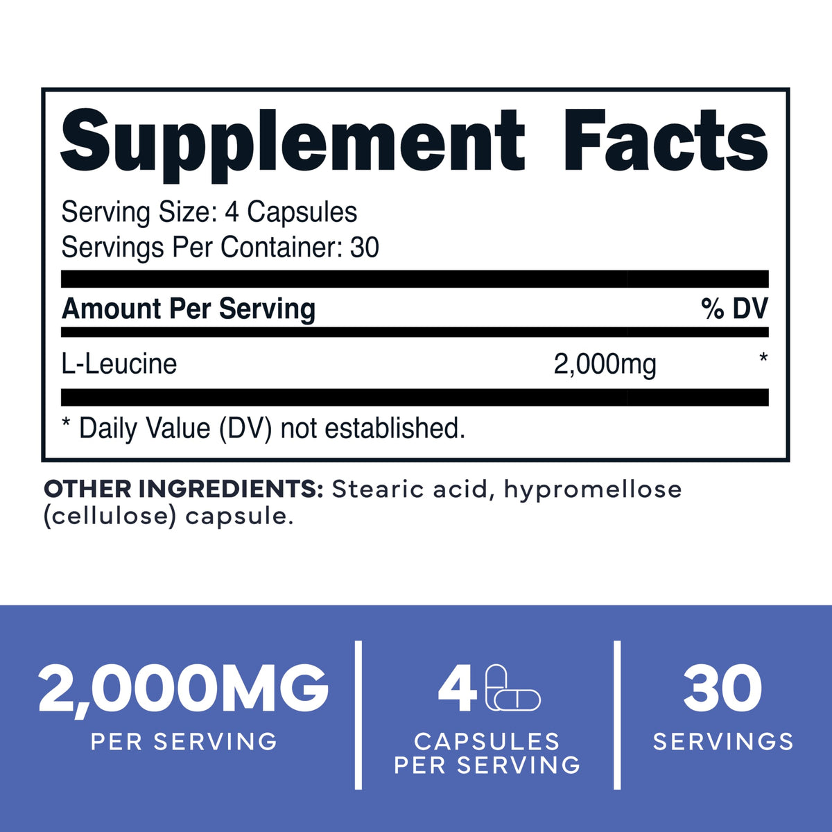 Type Zero L-Leucine Capsules (2000mg per Serving) 120 Capsules - 30 Servings Type ZeroBuy Supplements Australia