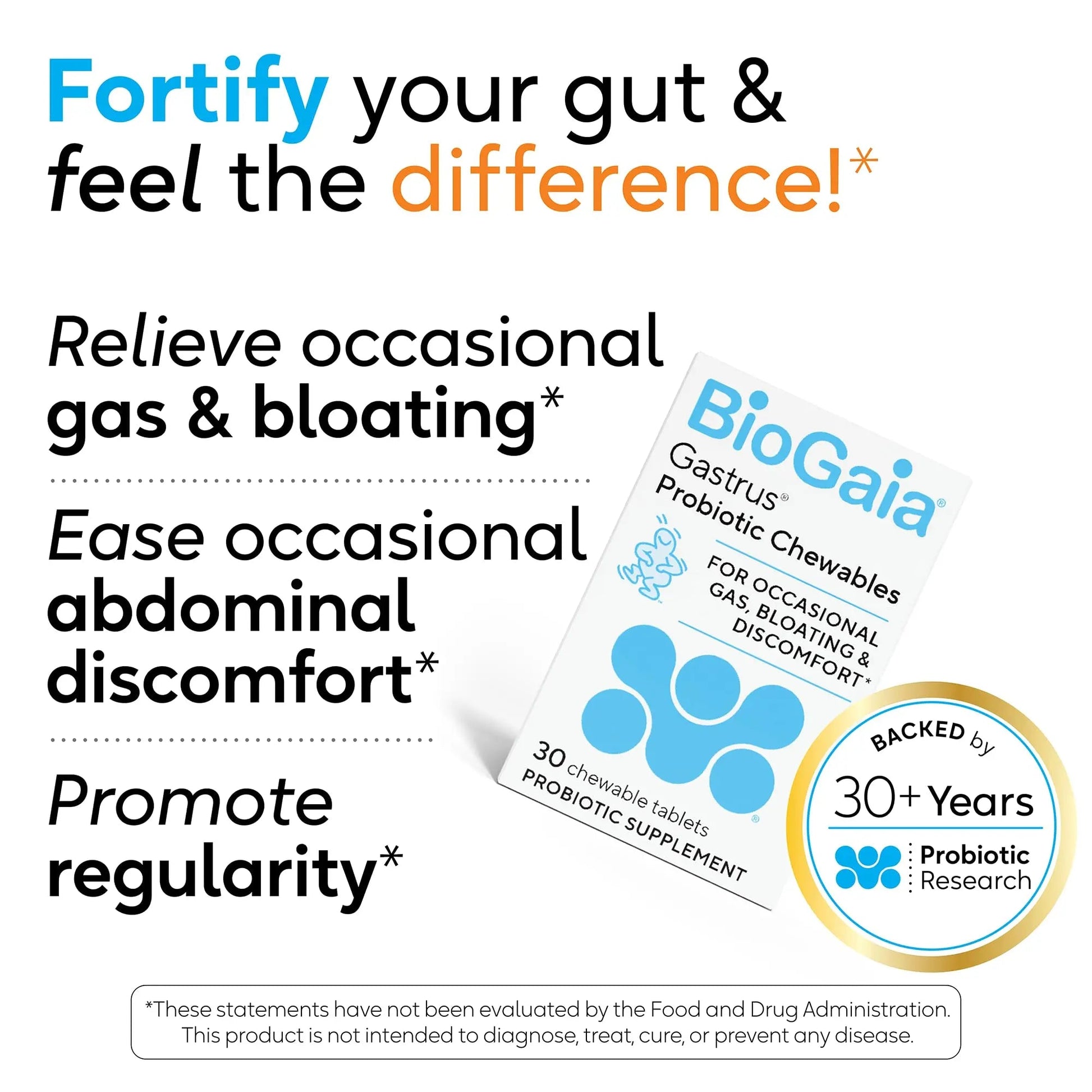 BioGaia Gastrus Gut Health Probiotic | Eases Abdominal Discomfort, Gas & Bloating | Promotes Regularity & a Healthy Gut | Contributes to a Balanced Microbiome | Backed by 30 Years of Research BioGaiaBuy Supplements Australia