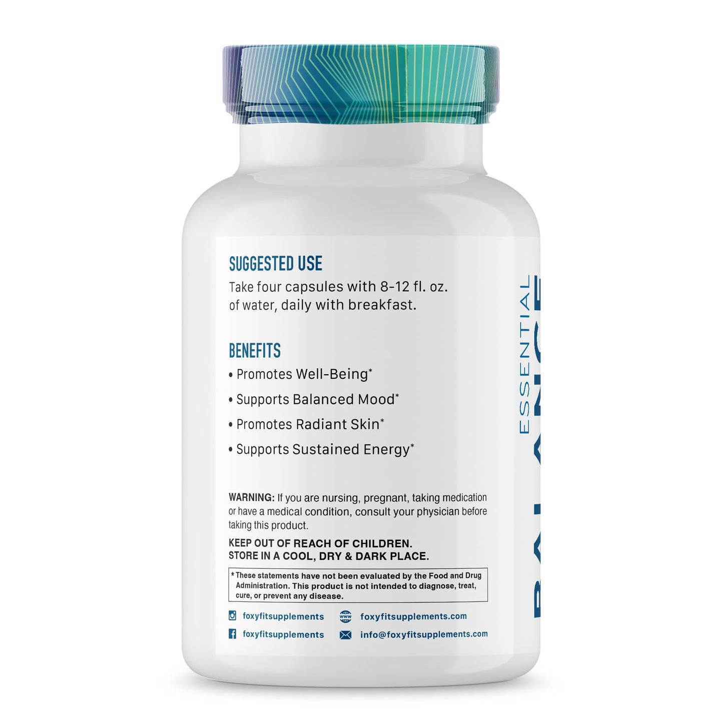 Essential Balance Hormonal Support and Vitamin Supplement for Women by Foxy Fit – Antioxidant, Healthy Skin & Hair for Daily Use* (30 Servings) FoxyFitBuy Supplements Australia