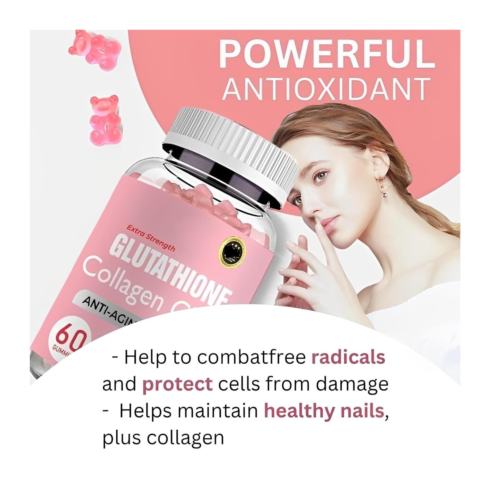Glutathione Collagen Gummies, Glutathione Collagen Glow Gummies for Skin Care ECLAYABuy Supplements Australia