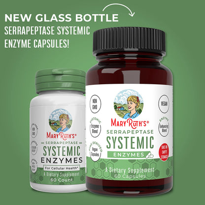 MaryRuth Organics Serrapeptase Enzymes Capsules | Up to 2 Month Supply | Enzyme Supplement for High Potency Sinus Relief Pills| Tissue Health and Cellular Health | Vegan | Gluten Free | 60 Count MARYRUTH'SBuy Supplements Australia
