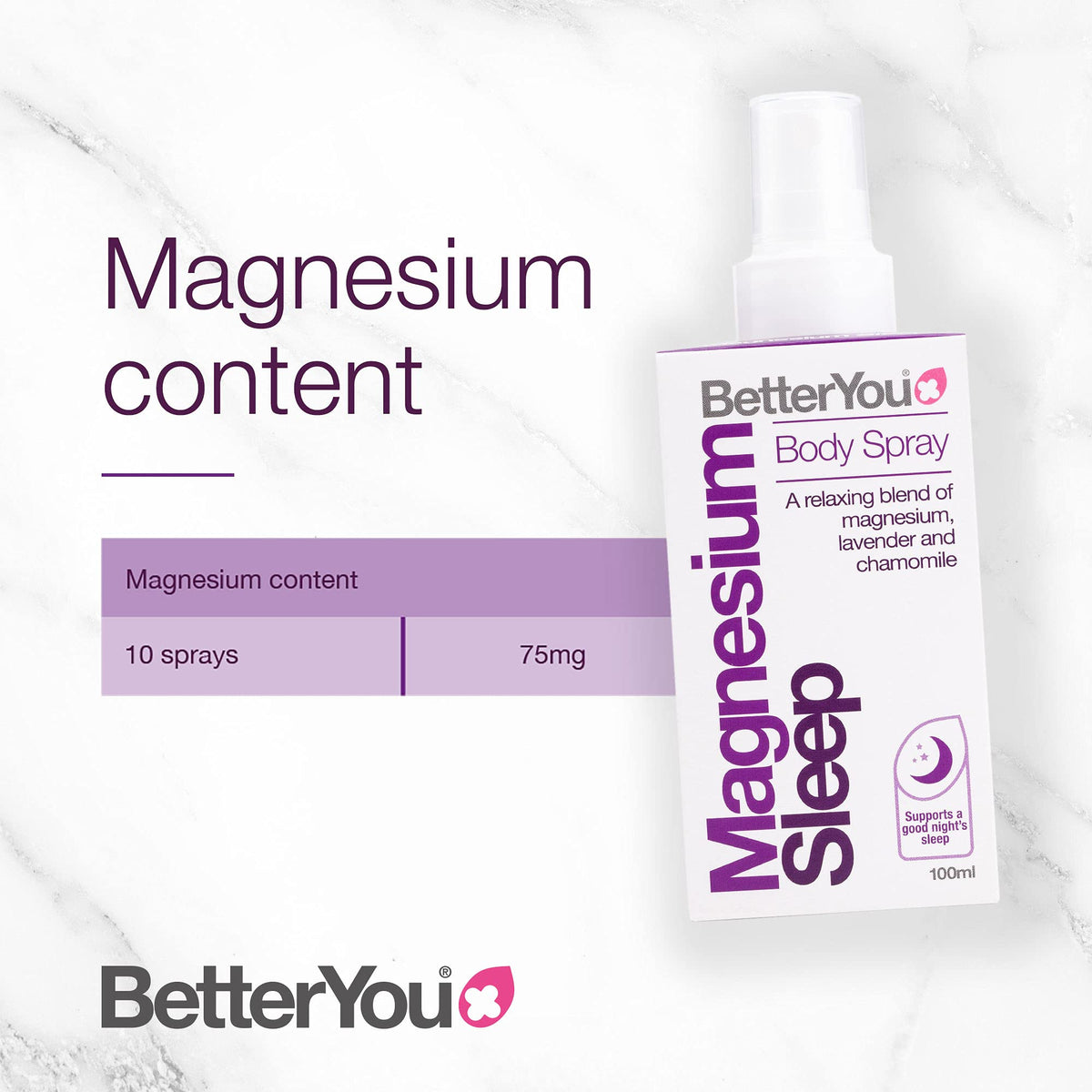 BetterYou Magnesium Sleep Body Spray, Made with Zechstein Magnesium Chloride BetterYouBuy Supplements Australia