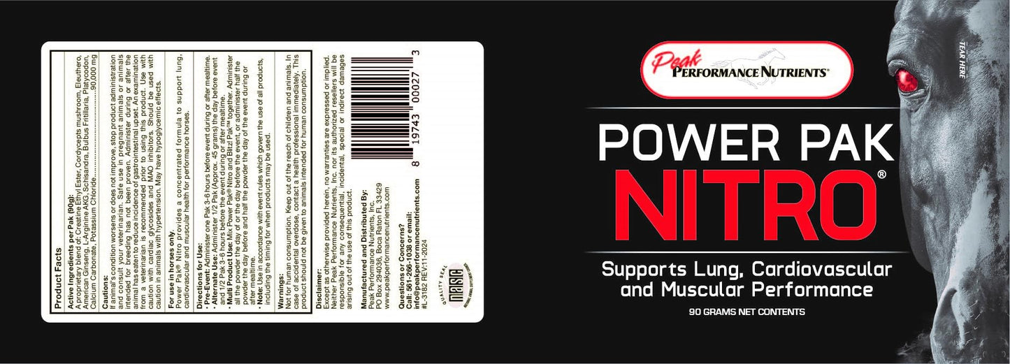 Peak Performance Nutrients Power Pak Nitro 90 Grams 1 Event