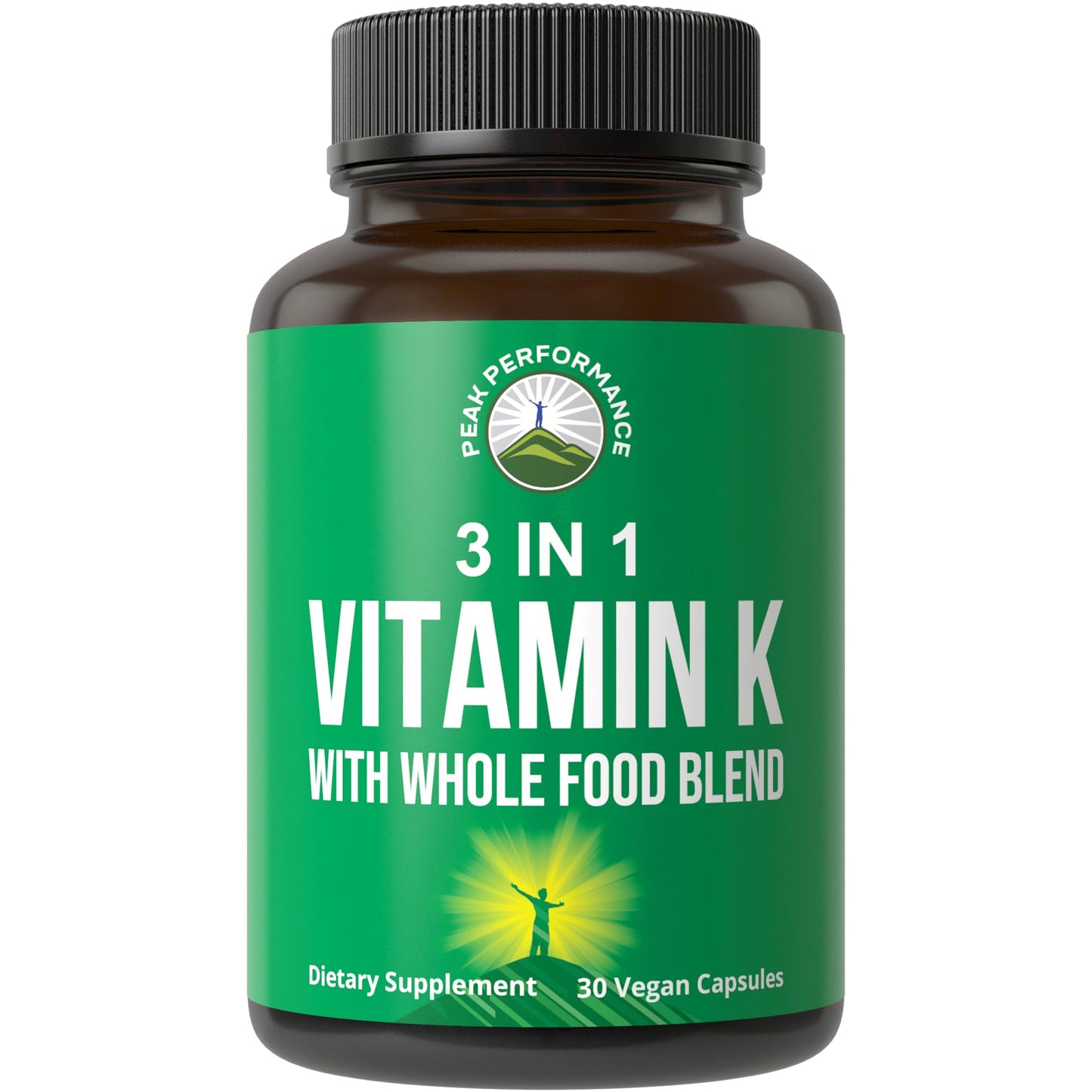 Vitamin K with Whole Food Blend of 25+ Vegetables and Fruits for Max Absorption. Vegan Capsules Supplement. Vitamins K1, K-2 MK4 + K2 Natto MK7. Alternative to Drops, Gummies. VIT K with K 2 and MK-7 Peak PerformanceBuy Supplements Australia