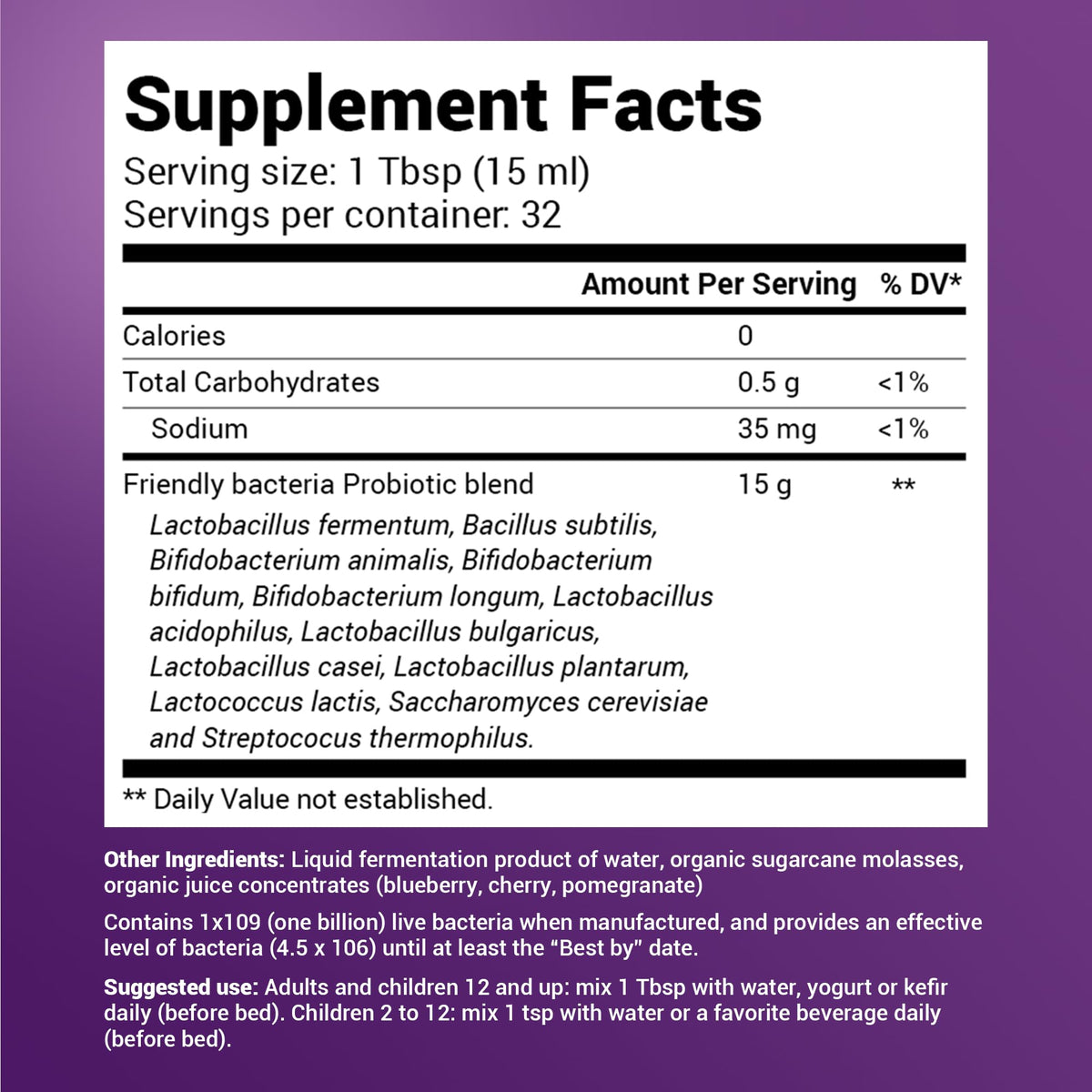 Dr. Berg's Friendly Probiotic Liquid Supplement Drink Mix w/ 12 Live Probiotics Strains Dr. Berg NutritionalsBuy Supplements Australia