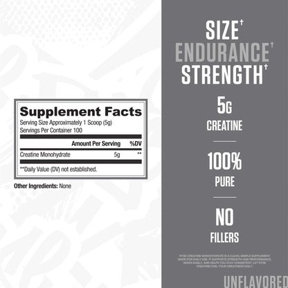 RYSE Creatine Monohydrate Powder - Unflavored - Supports Men & Women Lean Muscle Growth, Strength, Power, and Endurance - Helps Reduce Fatigue and Improve Workout Recovery - 100 Servings. RYSE Up SupplementsBuy Supplements Australia