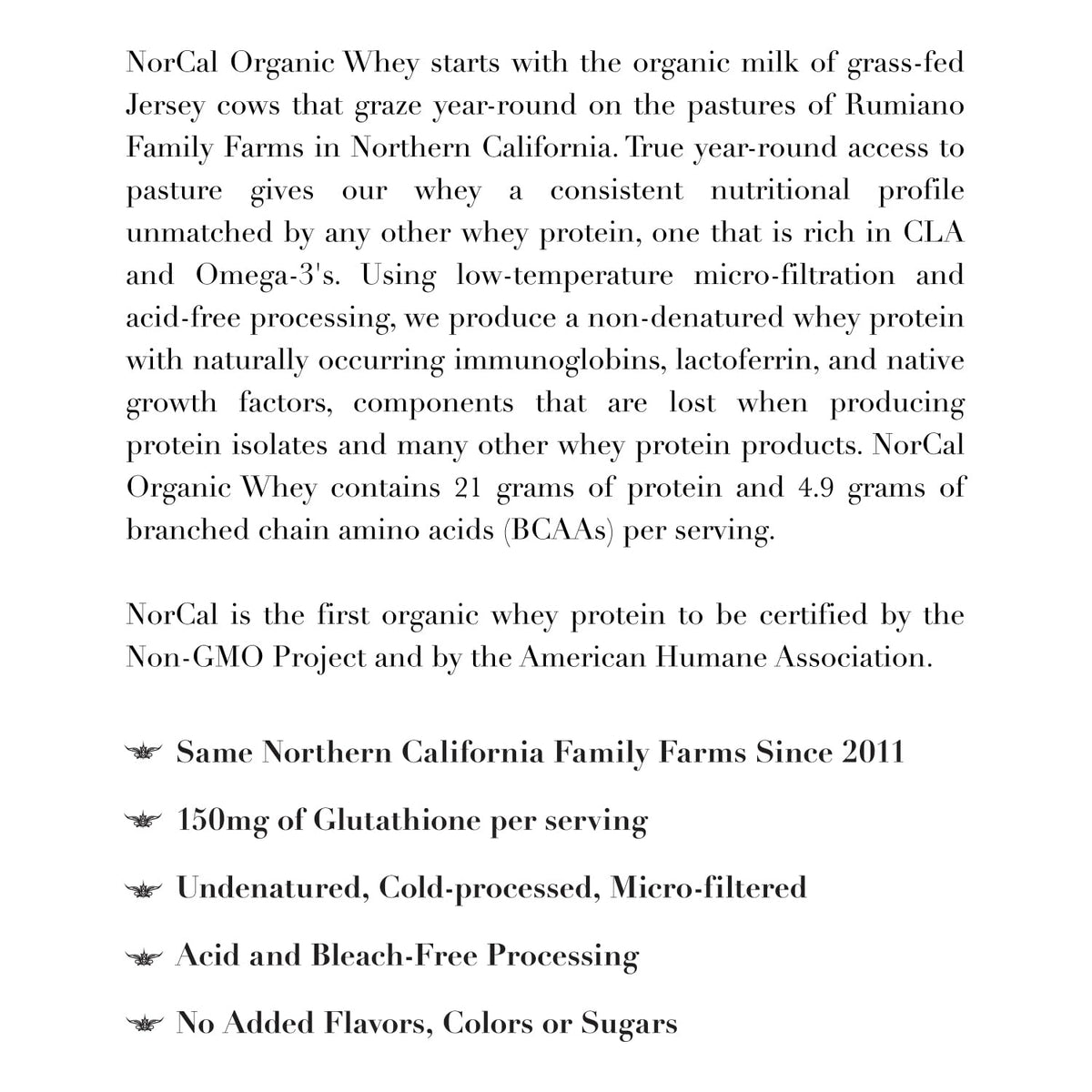 NorCal Organic Unflavored Whey Protein - 2lbs Bulk | 100% Grass-Fed, USDA Certified NorCal OrganicBuy Supplements Australia