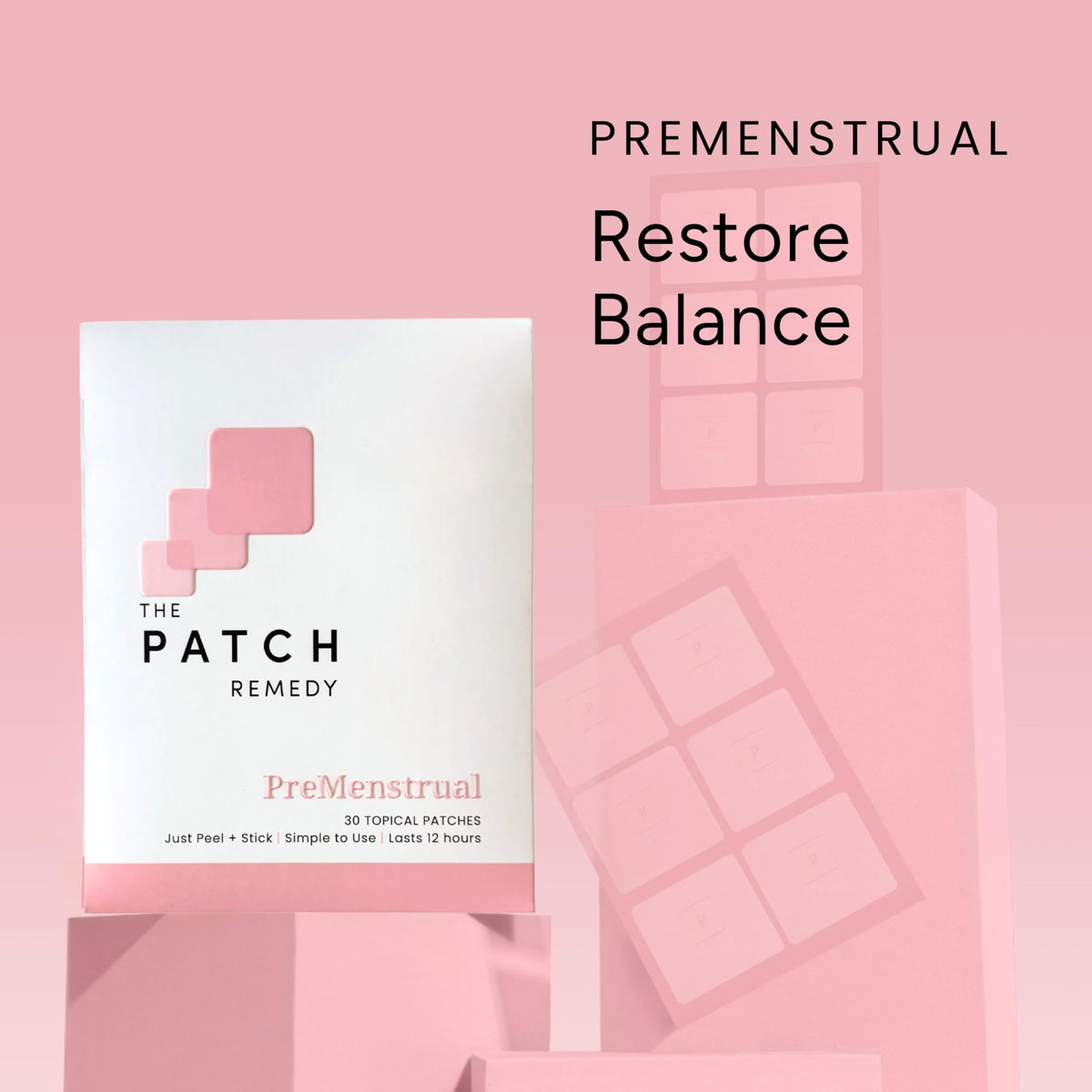The Patch Remedy Pre Menstrual Patch | Chasteberry, Magnesium, Evening Primrose, Dong Quai, B6 & Vitamin E | 30 Patches The Patch RemedyBuy Supplements Australia