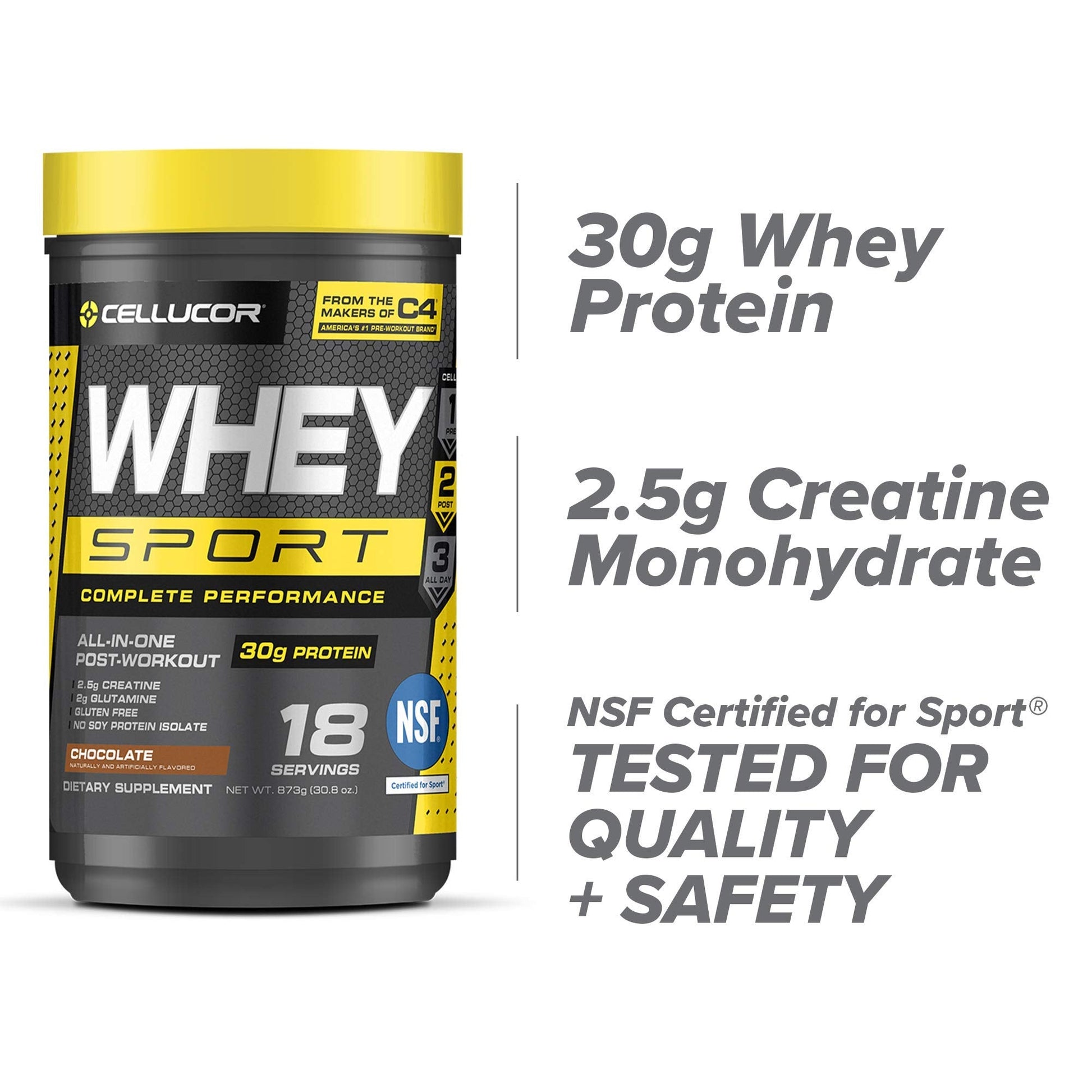 Cellucor Whey Sport Protein Powder Chocolate | Post Workout Recovery Drink with Whey CellucorBuy Supplements Australia