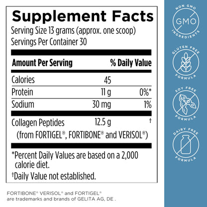 Designs for Health Whole Body Collagen Powder - Hydrolyzed Collagen Peptides Powder for Healthy Skin & Hair, Joint + Bone Health - Fortigel & Verisol Collagen, Unflavored (30 Servings) Designs for HealthBuy Supplements Australia