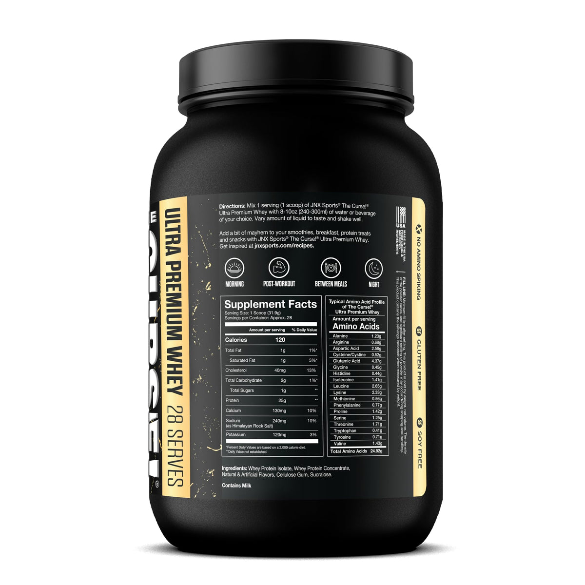 JNX SPORTS The Curse! Ultra Premium Whey Protein Powder Vanilla Bean 2lb | 25g Protein JNX SPORTSBuy Supplements Australia