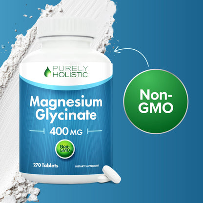 Magnesium Glycinate 400mg | 4+ Month Supply | Sleep, Relaxation & Muscle Support | High Absorption Chelated Magnesium Supplement for Women & Men