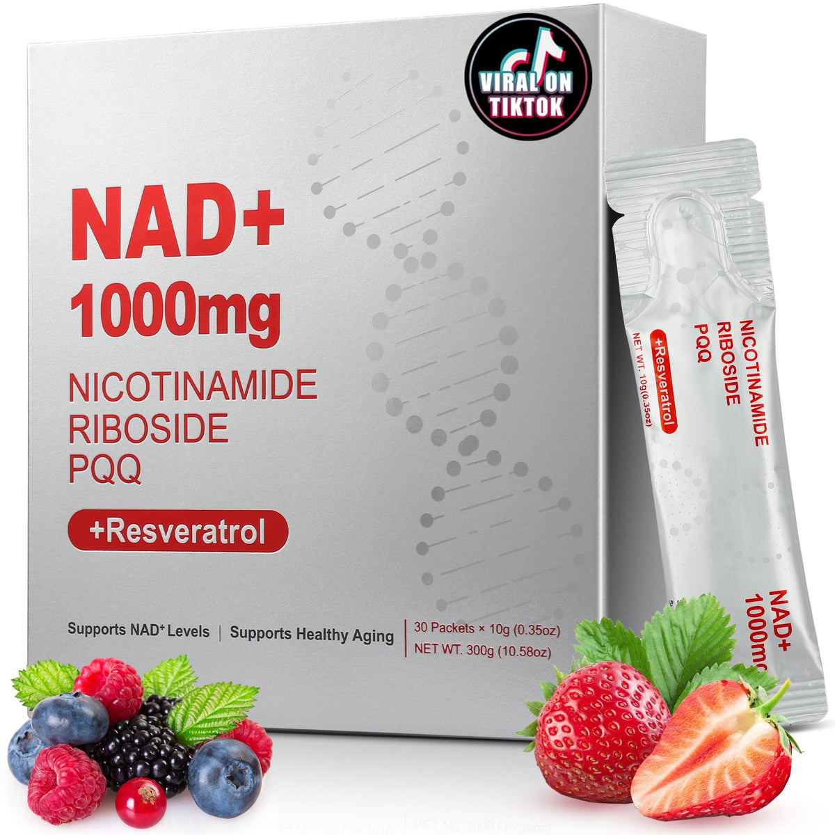 ZOROAHER 1000mg High-Potency NAD+ Liquid Supplement, Nicotinamide Riboside & Resveratrol with PQQ, Boosts Cellular Energy, Focus & Healthy Aging - 1 Pc ZOROAHERBuy Supplements Australia
