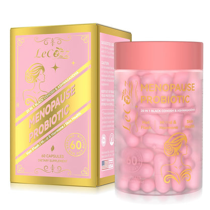 LeCozz Menopause Supplement for Women : Hormone-Free Probiotic with Black Cohosh & Ashwagandha Support for Hot Flashes Mood Balance & Skin Health 60 Capsules LeCozzBuy Supplements Australia
