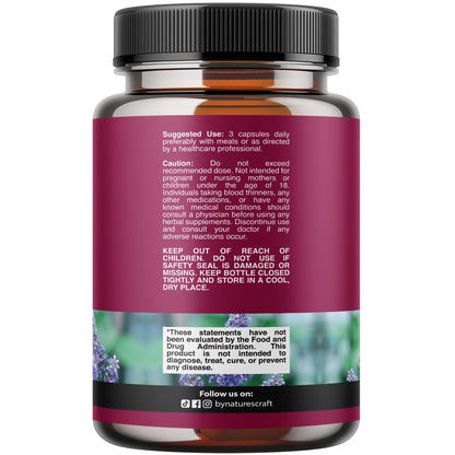 Complete Herbal Menopause Supplement for Women - Soy Free Female Hormone Balance Capsules for Night Sweats Hot Flashes & Mood Swings with Dong Quai, Chaste Berry & Black Cohosh Root - 75 Count Natures CraftBuy Supplements Australia