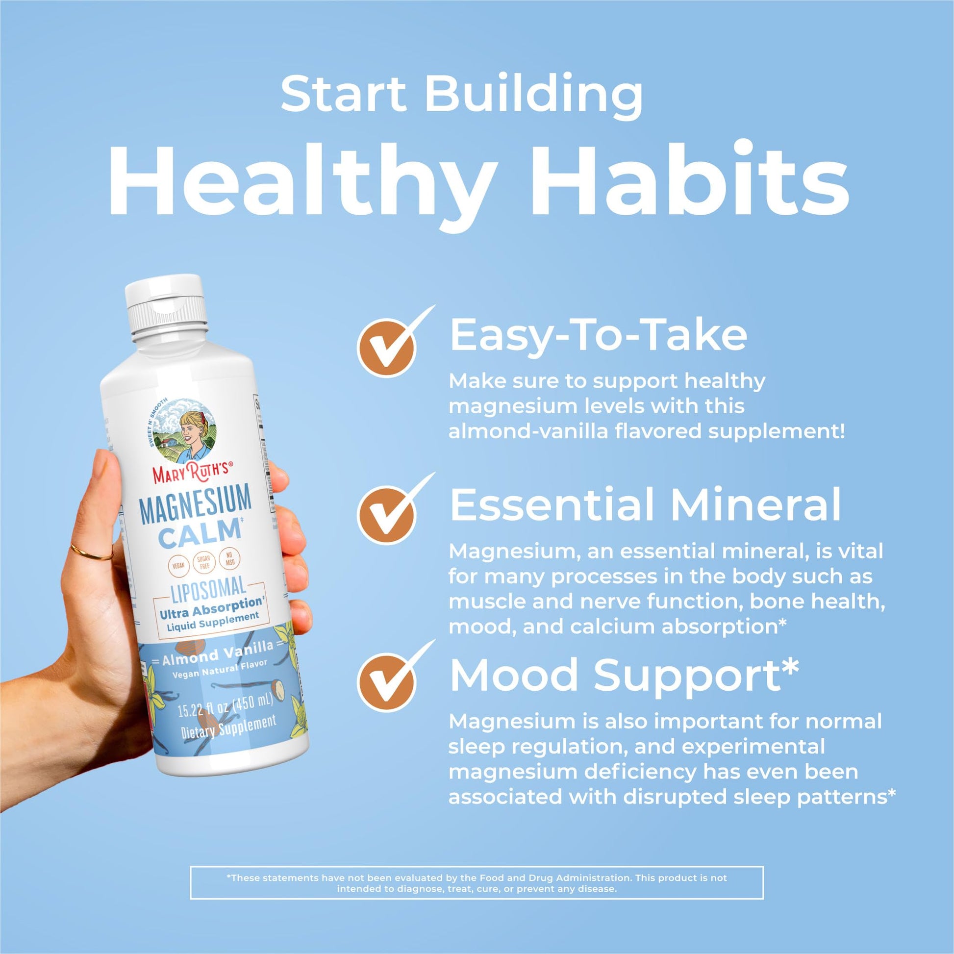 MaryRuth Organics Magnesium Liposomal| Magnesium Supplement | Magnesium Bisglycinate | Muscle & Bone Support | Mood Support Vitamin | Vegan | Non-GMO | Gluten Free | 15.22 Fl Oz | 30 Servings MARYRUTH'SBuy Supplements Australia
