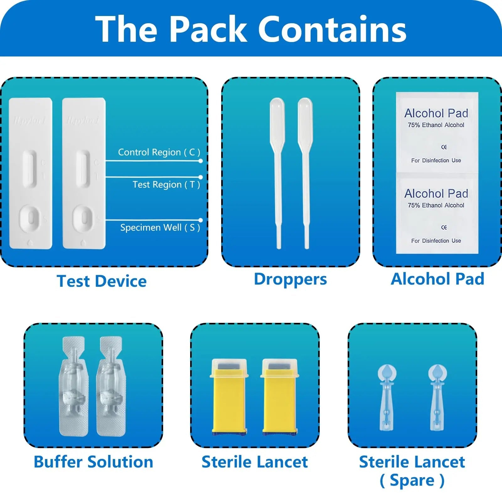 H Pylori Test Kit, Helicobacter Pylori Test Kit - Fast and Accurate, Self-Test at Home, Results in 10-15 Minutes, No Lab Visit Required OUROZOBuy Supplements Australia