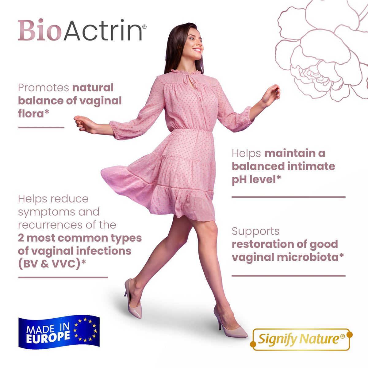 Bioactrin Vaginal Probiotics for Women - Formulated Bacterial Vaginosis Treatment, Yeast Infection SIGNIFY NATUREBuy Supplements Australia