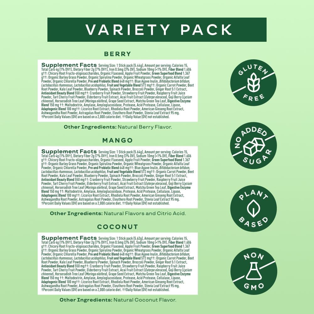 Bloom Nutrition Greens and Superfoods Powder Packets for Digestive Health, Greens Bloom NutritionBuy Supplements Australia