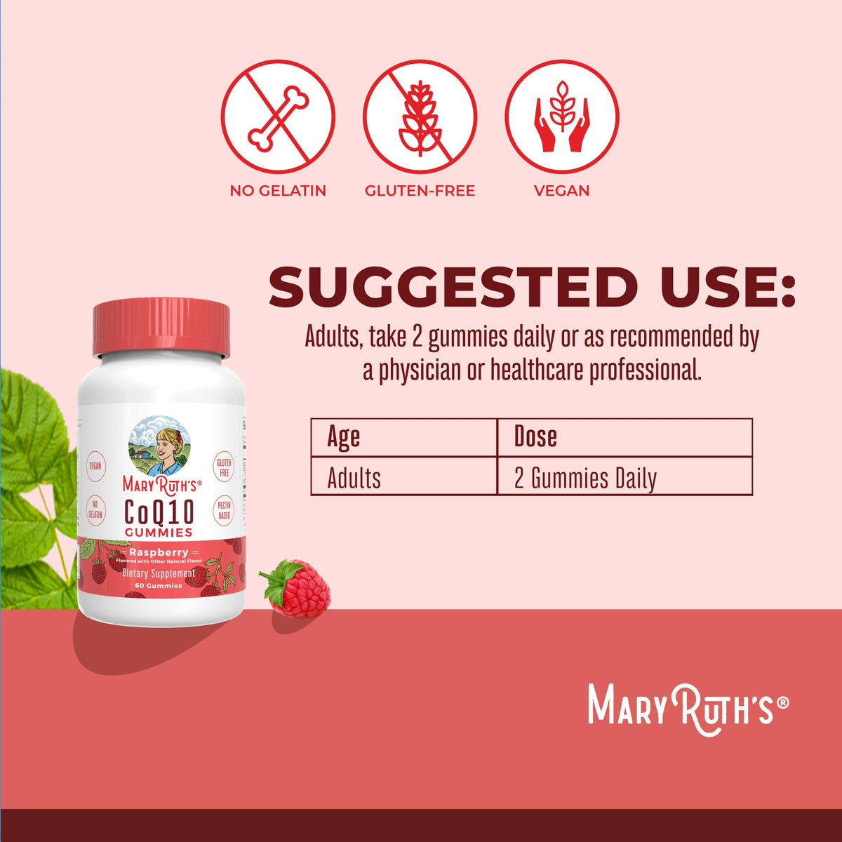 MaryRuth Organics CoQ10 Gummies | Coenzyme Q10 | Gummy Supplements for Heart Health & Cellular Health | Antioxidant | CoQ10 120 mg | Vegan | Non-GMO | Gluten Free | 60 Count | 1 Month Supply MARYRUTH'SBuy Supplements Australia
