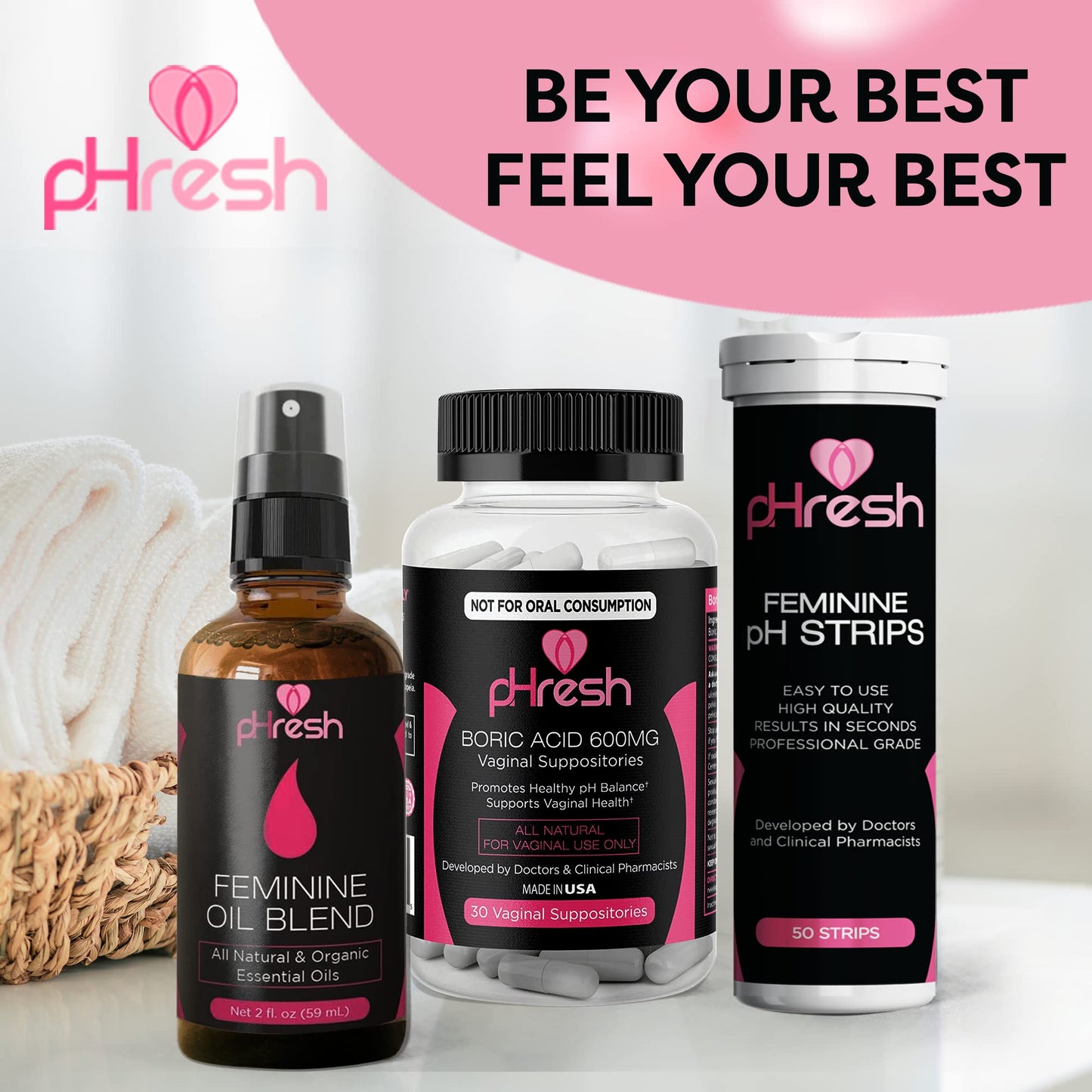pHresh Feminine Spray - 100% All Natural Yoni Oil for Women - with Tea Tree, Lemongrass, Orange Essential Oils ACE NUTRITIONBuy Supplements Australia