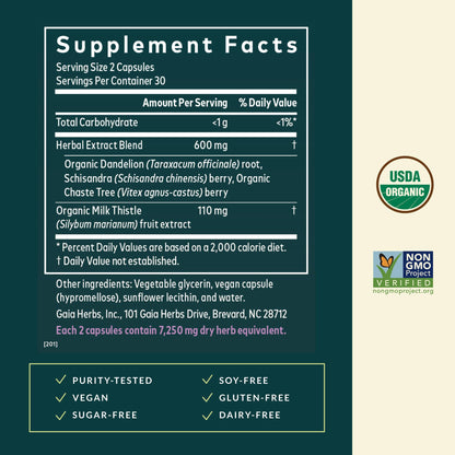 Gaia Herbs Period Cycle Support - Supports Hormone Balance & PMS Relief* - Herbal Supplement with Vitex Berry & Schisandra - Free from Gluten, Dairy & Soy - 60 Vegan Capsules (60 Servings) Gaia HerbsBuy Supplements Australia