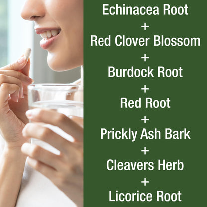 Lymphatic Drainage Supplement. 7-in-1 Lymph System Support Capsules to Detox & Cleanse. with Vegan Ingredients Echinacea Root, Red Clover Blossom, Burdock Root, Red Root, Licorice Root for Women, Men Peak PerformanceBuy Supplements Australia