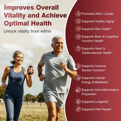 19 in 1 NMNH (Dihydronicotinamide Mononucleotide) 1000mg Per Serving, Nad Supplement Boost NAD+ Levels Nad Resveratrol Supplement with Quercetin, Vitamin D3 K2, Healthy Aging, Energy, 90 Capsules molorik pureBuy Supplements Australia