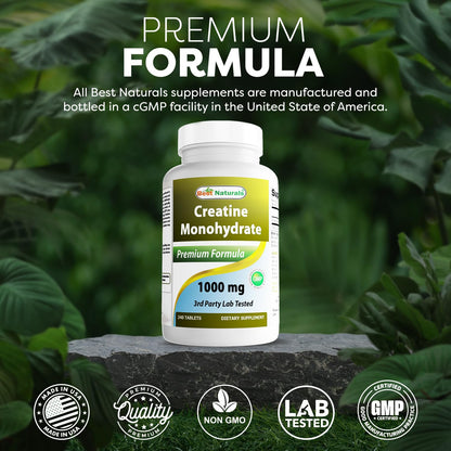 Best Naturals Creatine Monohydrate 1000 mg 240 Tablets Best NaturalsBuy Supplements Australia