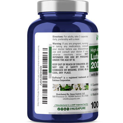 NusaPure Luteolin Complex with Rutin 200 mg | 100 Capsules | Vegetarian, Non-GMO & Vegan Flavonoid Formula NusaPureBuy Supplements Australia