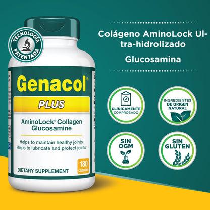 Genacol Plus – Glucosamine and Collagen Joint Supplement, Lubricates, Protects and Maintains Heathy Joints, Relieves Joint Discomfort Plus, 180 Capsules (60-Day Supply) GenacolBuy Supplements Australia