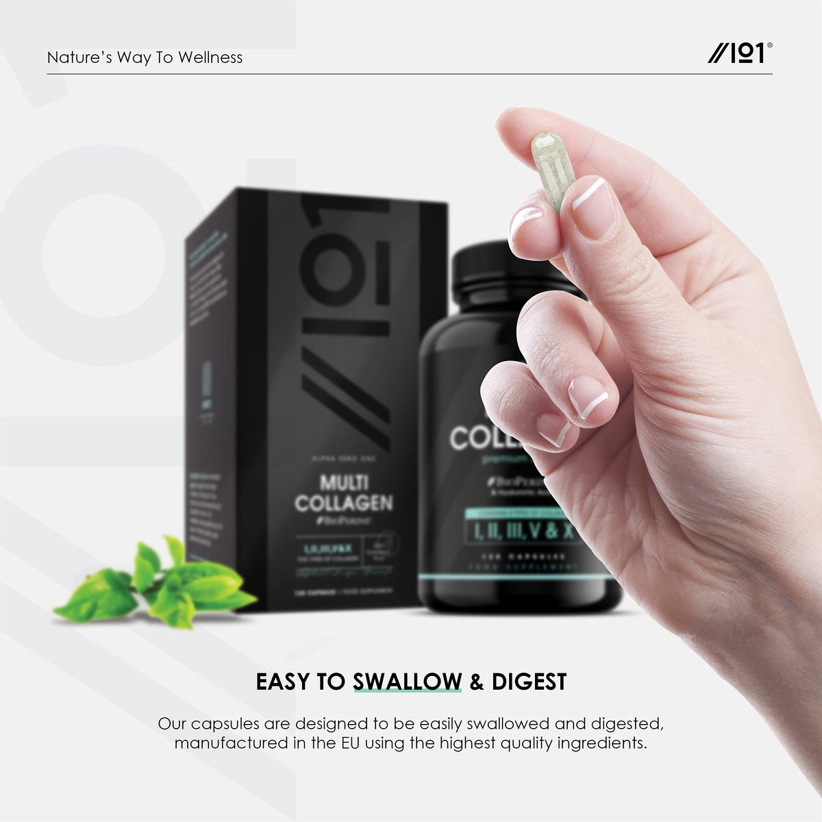 Multi Collagen Capsules - 120 Capsules - Types I, II, III, V & X - Wild Caught Fish, Grass Fed Bovine, Eggshell Revive NaturalsBuy Supplements Australia