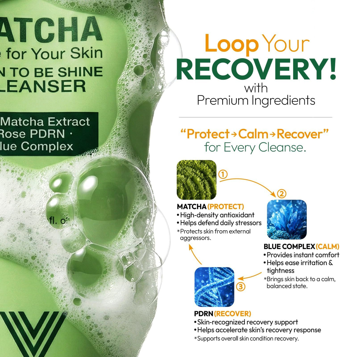 VELVENTE Matcha Gentle Deep Pore Cleansing Facial Cleanser, Low-pH Face Wash for Pore Refining, Rose PDRN Hydrating Daily Facial Wash Redness & Sensitive Skin Friendly, Korean Skincare(5.07 fl.oz.) VELVENTE buy supplements Au