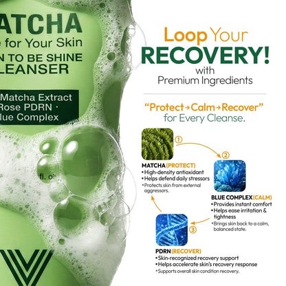 VELVENTE Matcha Gentle Deep Pore Cleansing Facial Cleanser, Low-pH Face Wash for Pore Refining, Rose PDRN Hydrating Daily Facial Wash Redness & Sensitive Skin Friendly, Korean Skincare(5.07 fl.oz.) VELVENTE buy supplements Au