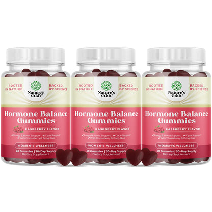 Hormone Balance for Women Gummies of All Ages - PMS Support Supplement for Women to Regulate Menstrual Cycle & Hormonal Balance Menopause & Mood Swings with Vitamin B6 & Dong Quai - 60 Chews - 3 pack Natures CraftBuy Supplements Australia