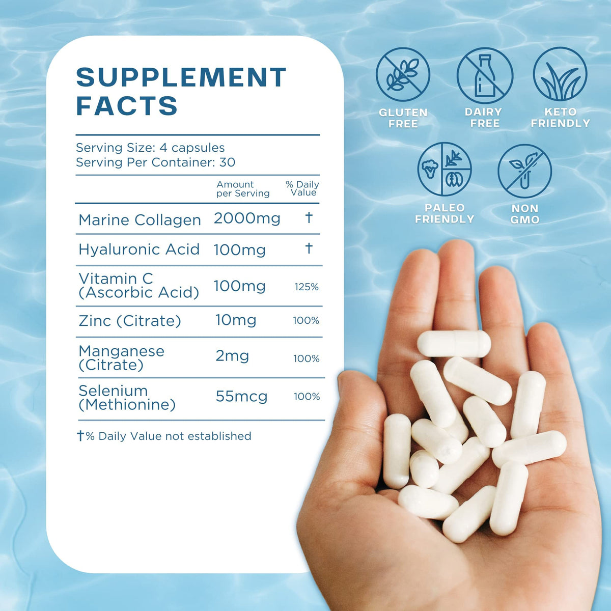 CORREXIKO Marine Collagen Pills, High Strength 2200mg Anti-Ageing Tablets CORREXIKOBuy Supplements Australia