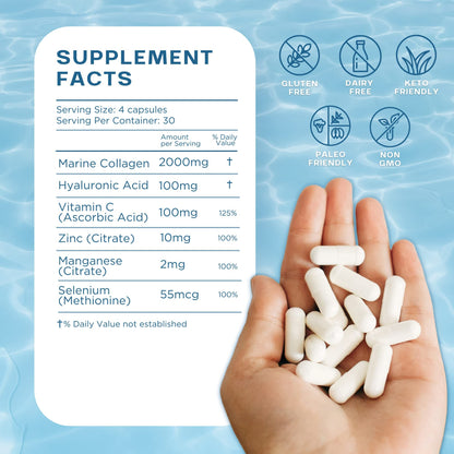 CORREXIKO Marine Collagen Pills, High Strength 2200mg Anti-Ageing Tablets CORREXIKOBuy Supplements Australia