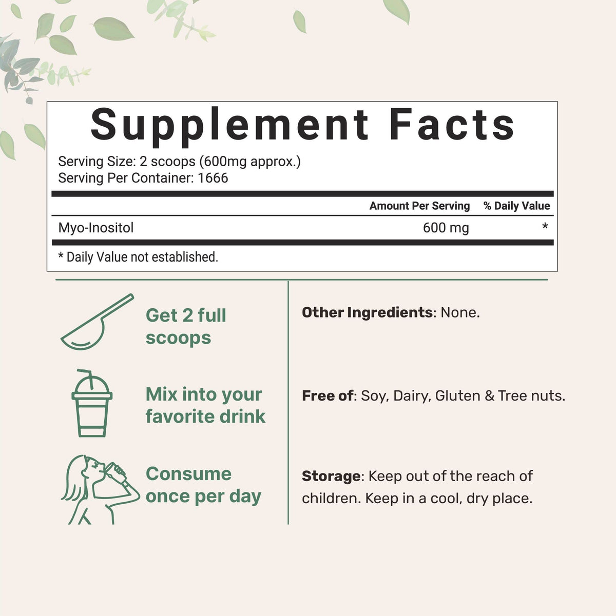 Pure Inositol Powder, Myo-Inositol B8 Powder, 1KG (2.2 Pounds), Strongly Supports Liver Micro IngredientsBuy Supplements Australia