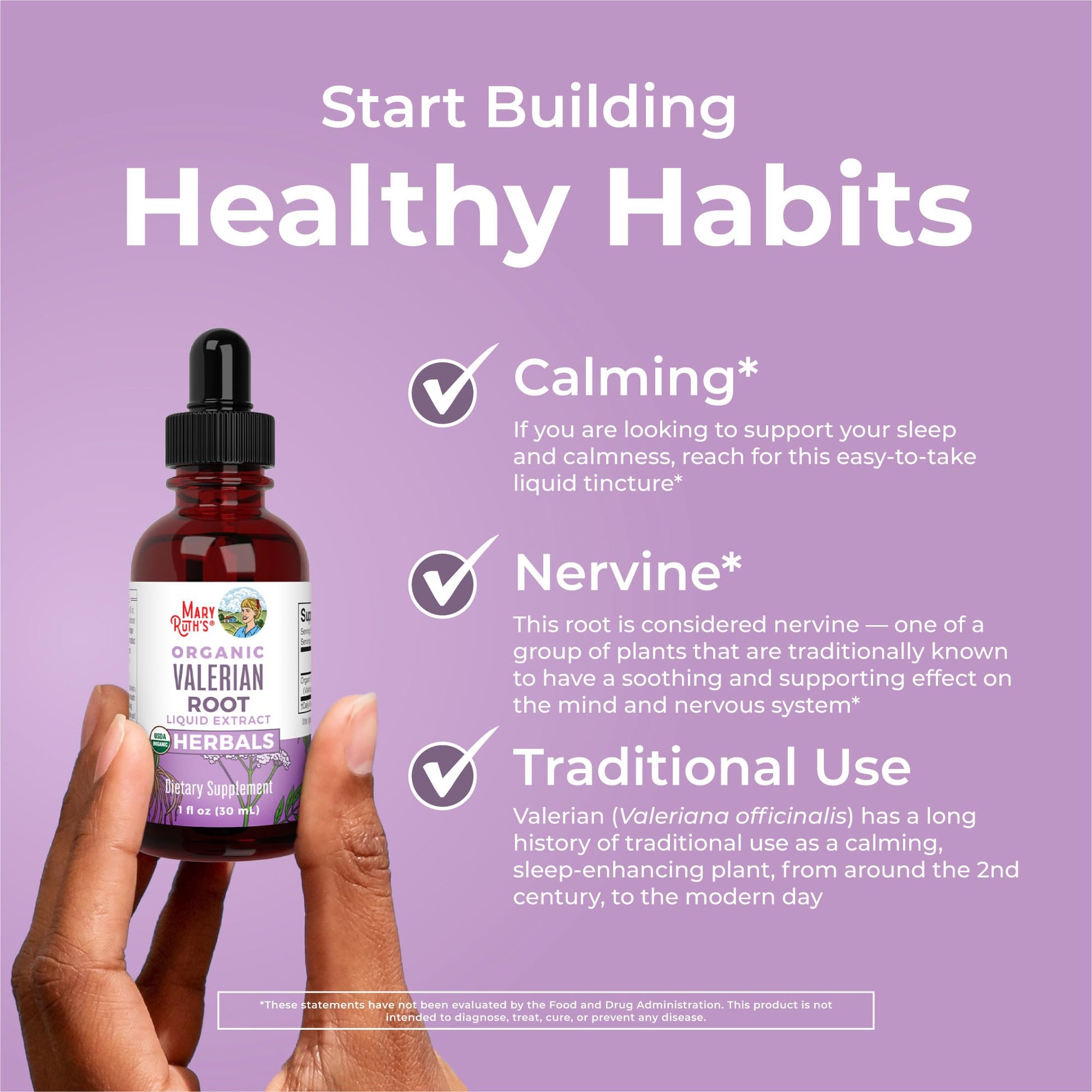 MaryRuth Organics Valerian Root Liquid Drops | 2 Month Supply | Sugar Free | USDA Organic Valerian Root Drops | Support Sleep | Calm and Stress Relief | Vegan | Non-GMO | Gluten Free | 60 Servings MARYRUTH'SBuy Supplements Australia