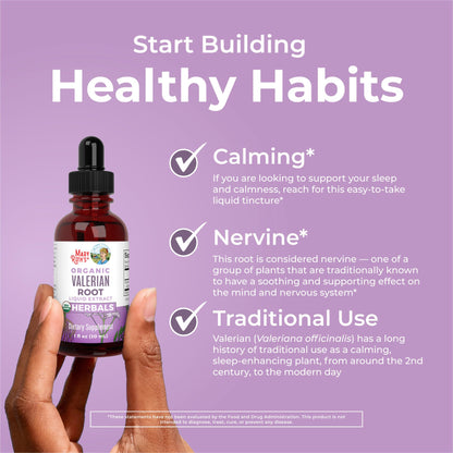 MaryRuth Organics Valerian Root Liquid Drops | 2 Month Supply | Sugar Free | USDA Organic Valerian Root Drops | Support Sleep | Calm and Stress Relief | Vegan | Non-GMO | Gluten Free | 60 Servings MARYRUTH'SBuy Supplements Australia