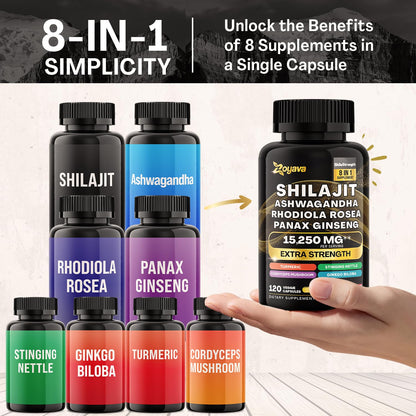Zoyava Sea Moss Supreme16 Blend 19,445 MG and Shilajit 15,250 MG - Nature's Synergy ZoyavaBuy Supplements Australia