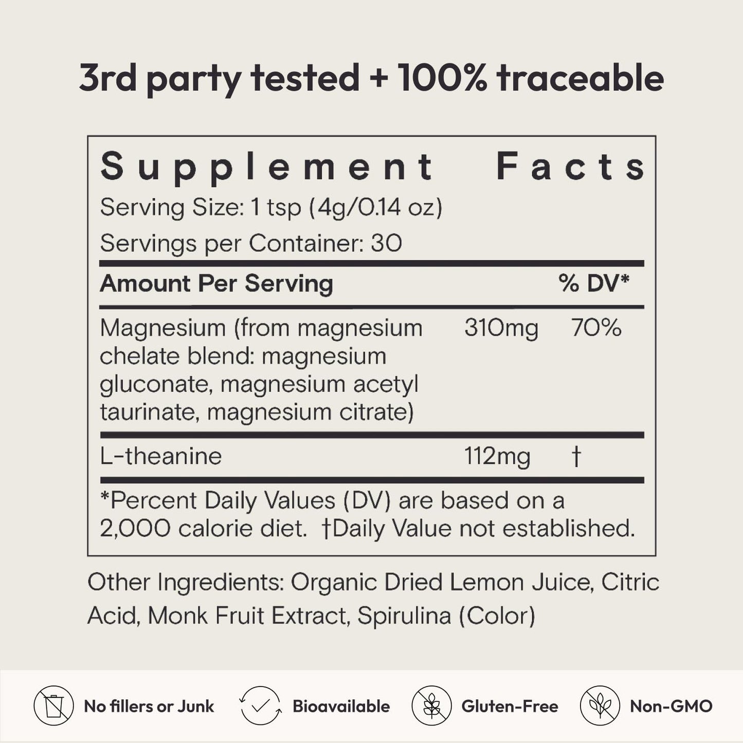 Moon Juice Magnesi-Om Magnesium Powder Supplement - Chelated Magnesium Complex + L-Theanine Blend for Rest, Relaxation & Regularity - Vegan, Non-GMO & No Sugar, Blue Lemon, 4.2 oz, 30 Servings Moon JuiceBuy Supplements Australia