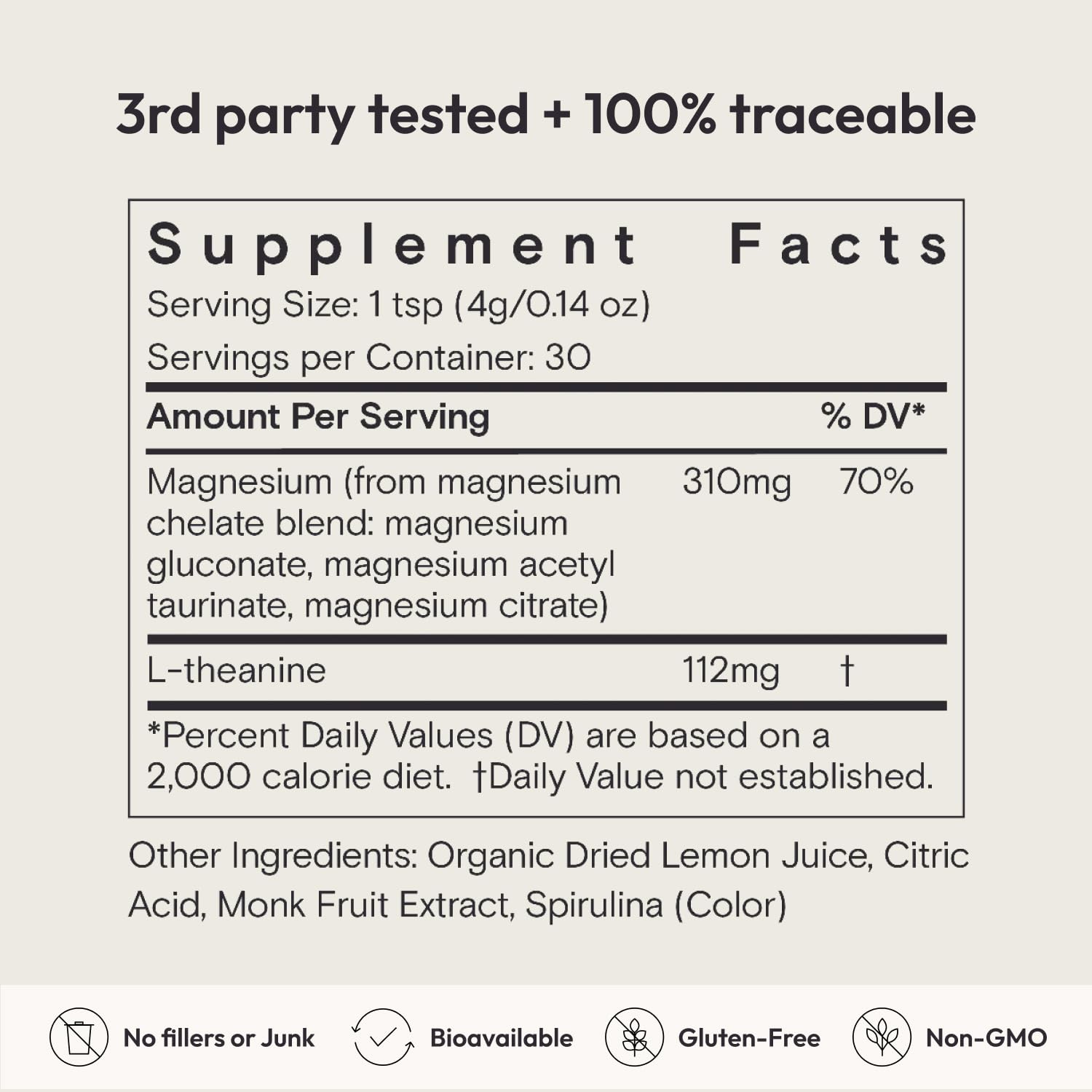 Moon Juice Magnesi-Om Magnesium Powder Supplement - Chelated Magnesium Complex + L-Theanine Blend for Rest, Relaxation & Regularity - Vegan, Non-GMO & No Sugar, Blue Lemon, 4.2 oz, 30 Servings Moon JuiceBuy Supplements Australia