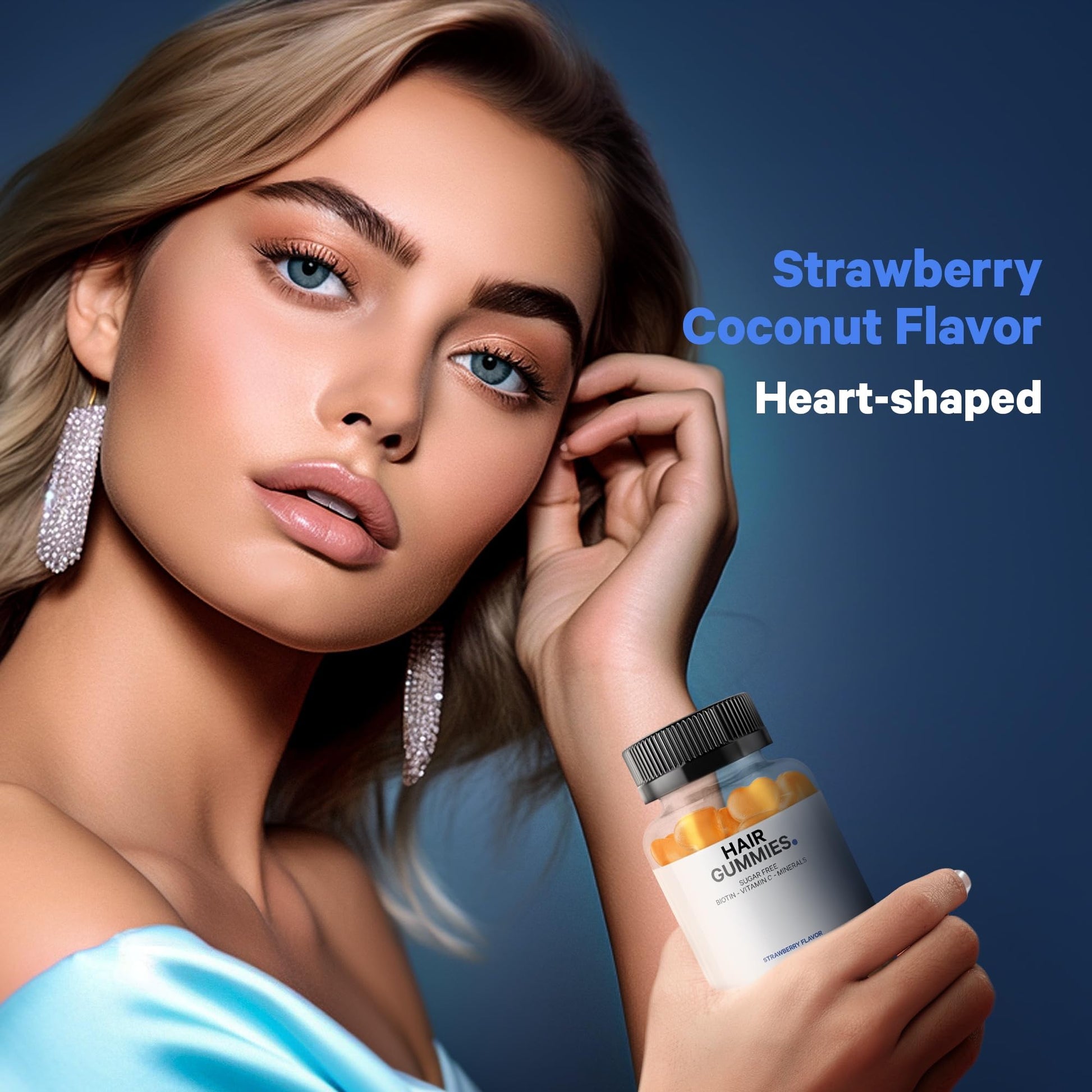 Codeage Hair Gummies, Biotin 5000 mcg, Sugar Free Growth Gummy Vitamins A, C, B6, B12, D3, Zinc, Inositol Supplement CodeageBuy Supplements Australia