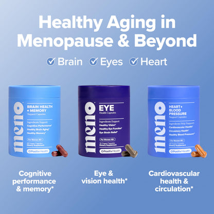 MENO Brain Health + Memory Support Capsules – Daily Support for Cognitive Performance, Concentration & Healthy Brain Aging – with Phosphatidylserine, Creatine, Sage Leaf & Huperzine A – 30 Servings O PositivBuy Supplements Australia