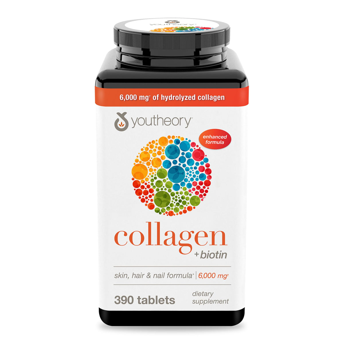 Youtheory Collagen + Biotin - Advanced Collagen Supplement - with Hydrolyzed Peptides, Vitamin C & Vitamin B - Supports Hair Growth, Nail Health & Skin - 390 Tablets Youtheory buy supplements Au